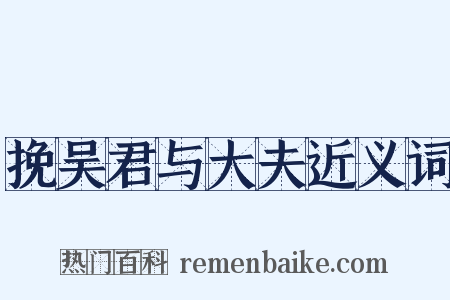 挽吴君与大夫近义词是什么意思的图片